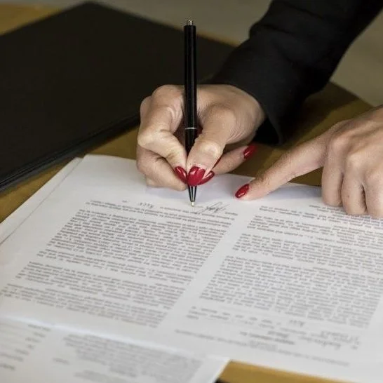 Signing the contract